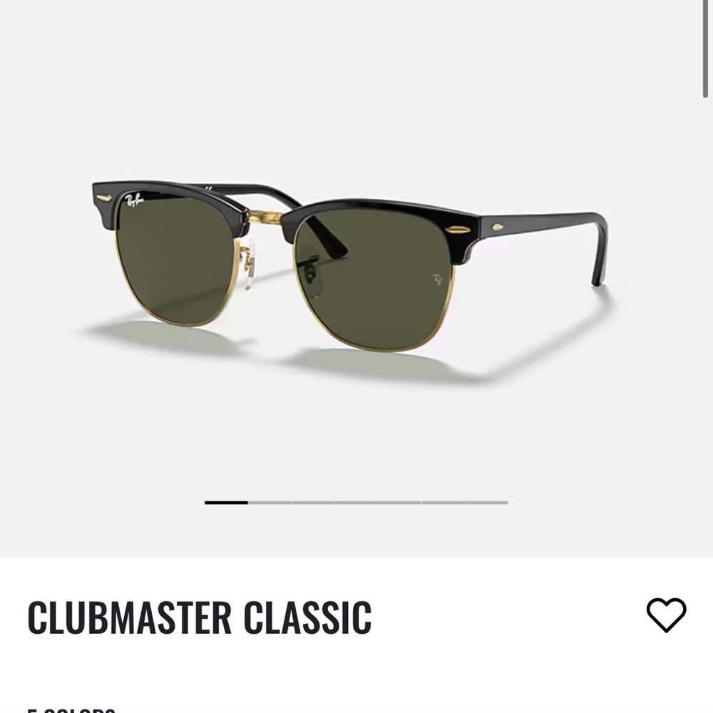 Black and gold Ray Ban sunglasses